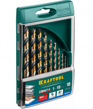 Набор сверл по металлу Kraftool Cobalt 29656-H19 HSS-Co 1-10 мм 19 шт.
