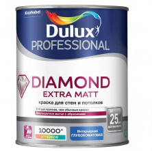 Краска для стен и потолков водно-дисперсионная Dulux Diamond Extra Matt глубокоматовая база BC 0,9 л