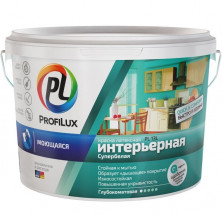 Краска латексная Profilux PL-13L интерьерная моющаяся супербелая 1,4 кг