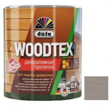 Пропитка декоративная для защиты древесины Dufa Woodtex алкидная серая 0,9 л