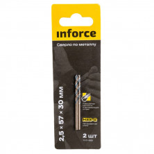 Сверло по металлу Inforce 11-01-669 HSS-G 2,5х57 мм 2 шт