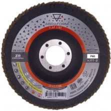 Круг лепестковый Abraform AF-FLAP-CN-125-P60-ZR65 угловой цирконат 65% P-60 125/22 мм