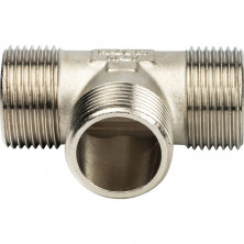 Тройник Stout SFT-0018-000111 1х1х1 дюйм никелированный с наружной резьбой