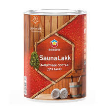 Защитный состав для бани и сауны Eskaro Saunalakk бесцветный 2,4 л