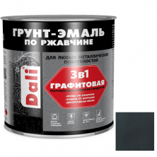 Грунт-эмаль по ржавчине Dali 3 в 1 графитовая серо-синяя 10 л