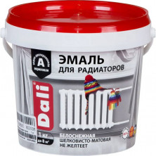 Эмаль акриловая для радиаторов Dali 80200 антикоррозионная шелковисто-матовая белая 1 кг