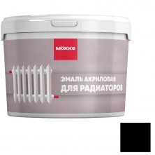 Эмаль акриловая для радиаторов матовая Mокке 13127 черная 0,9 кг