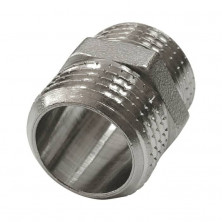Ниппель латунь никель Ду 15 (1/2") НР VALFEX VF.582.N.012