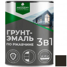 Грунт-эмаль по ржавчине 3 в 1 Prosept 093-09 черная 0,9 кг