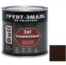 Грунт-эмаль по ржавчине Dali 3 в 1 графитовая темная медь 0,75 л