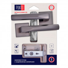 Ручка дверная Punto LM/A SET45K.QS52.COSMO/HD GR-23 45875 с защелкой графит   