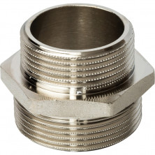 Ниппель переходной Stout SFT-0004-112114 1 1/2х1 1/4 дюйма никелированный с наружной резьбой