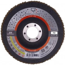 Круг лепестковый Abraform AF-FLAP-CN-125-P80-ZR65 угловой цирконат 65% P-80 125/22 мм