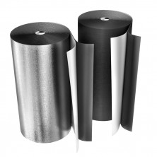 Вспененный полиэтилен Energoflex Black Star Duct al EFXR10110BSDUCAL 10000х1000х10 мм рулон самоклеящийся с покрытием черный   
