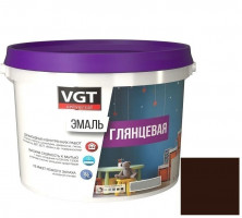 Эмаль универсальная VGT глянцевая Ral 8017 темно-коричневая 2,5 кг