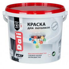 Краска для потолков акриловая Dali глубокоматовая белая 5 л