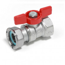 Кран шаровой латунный Giacomini R251PY006 R251P Ду 25 Ру 35 c внутренней резьбой с накидной гайкой