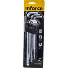 Набор шестигранных экстра-длинных ключей Inforce 06-05-95 16033249 с шаром 9 штук