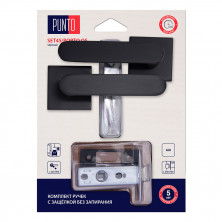 Ручка дверная Punto LM/A SET45K.QS52.PORTO/HD BL-24 45859 с защелкой черный   
