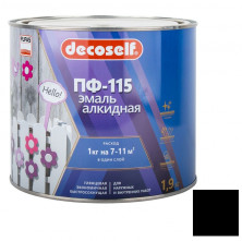 Эмаль Pufas Decoself  ПФ-115 черная  1,9 кг/1,4 л