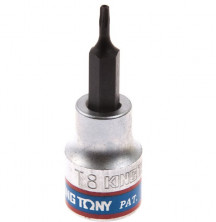 Бита торцевая King Tony 302708 Torx Т8 3/8 дюйма 50 мм с отверстием