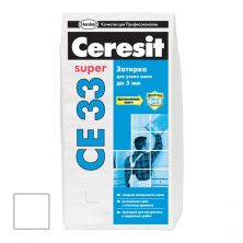 Затирка цементная Ceresit CE 33 Super белая 25 кг