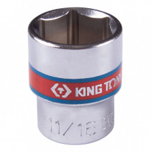 Головка торцевая стандартная King Tony 333522S шестигранная 3/8х11/16 дюймов