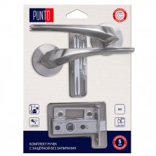 Ручка дверная Punto LM/A SET45R.RS52.METEOR/HD SN-3 45881 с защелкой матовый никель   