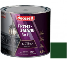 Грунт-эмаль Pufas Decoself 3 в 1 матовая зеленая 1,9 кг