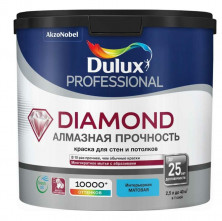 Краска для стен и потолков водно-дисперсионная Dulux Diamond Matt матовая база BW 2,5 л