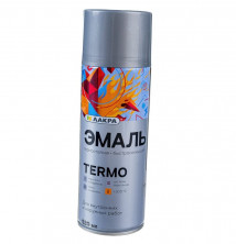 Эмаль аэрозольная термостойкая Лакра Termo +300 С алюминий 1300 520 мл