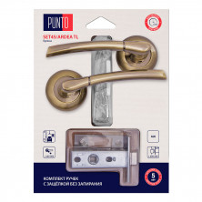 Ручка дверная Punto LM/A SET45R.TL54.ARDEA/HD ABG-6 45639 с защелкой бронза   