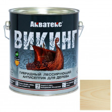 Антисептик для дерева гибридный Акватекс Викинг лессирующий полуматовый бесцветный 0,75 л