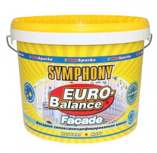 Краска фасадная водоэмульсионная Symphony Euro-Balance Siloxan 00-01100255 LC 10/9 л