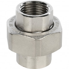 Разъемное соединение американка Stout SFT-0034-000012 1/2 дюйма никелированное с внутренней резьбой