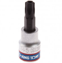 Бита торцевая King Tony 302745 Torx Т45 3/8 дюйма 50 мм с отверстием