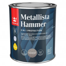 Краска для металла по ржавчине молотковая Tikkurila Metallista Hammer База HC глянцевая 0,8 л