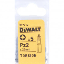 Бита Dewalt DT 7212 PZ2 с шестигранным хвостовиком 1/4 дюйма 25 мм 5 штук