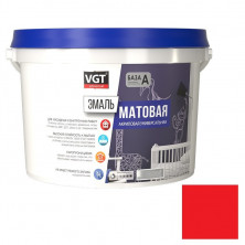 Эмаль универсальная VGT матовая красная RAL 3020 10 кг