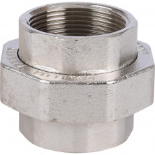 Разъемное соединение американка Stout SFT-0034-000112 1 1/2 дюйма никелированное с внутренней резьбой