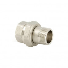 Соединитель латунь никель американка Ду 15 (1/2") прямой ВР/НР LD LD.67.520.15