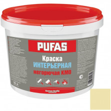 Краска интерьерная негорючая Pufas неморозостойкая кремовая NCS S 4000-N 10 л/15,7 кг