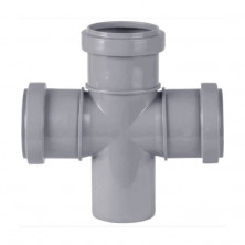 Крестовина PP-H 1-плоскостная серый Дн 50х50х50х87гр б/нап в/к VALFEX 27205050