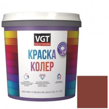 Колер-краска VGT ВД-АК-1180 красно-коричневая 36 кг