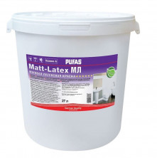 Краска моющаяся Pufas Matt-Latex МЛ  D морозостойкая 27 л/34,56 кг