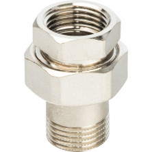 Разъемное соединение американка Stout SFT-0041-000012 1/2 дюйма уплотнение под гайкой o-ring кольцо никелированное с внутренней и наружной резьбой