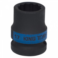 Головка торцевая ударная King Tony 453017M двенадцатигранная 1/2 дюйма 17 мм