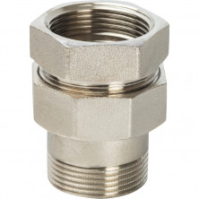 Разъемное соединение американка Stout SFT-0041-000112 1 1/2 дюйма уплотнение под гайкой o-ring кольцо никелированное с внутренней и наружной резьбой