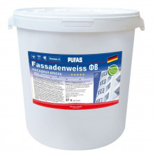 Краска фасадная Pufas Fassadenweiss ФВ A морозостойкая белая 27 л/40,2 кг