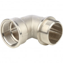 Угольник с упором Stout SFT-0016-000112 1 1/2 дюйма никелированный с внутренней и наружной резьбой